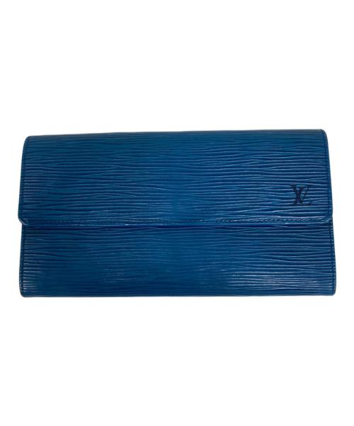 LOUIS VUITTON（ルイ ヴィトン）LOUIS VUITTON (ルイ ヴィトン) ポシェット ポルト モネ クレディ 長財布 トレド・ブルーの古着・服飾アイテム