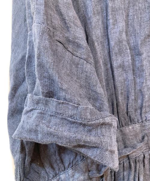 08MAB（ゼロハチマブ）08MAB (ゼロハチマブ) リネンシャンブレーウエストひもワンピース ネイビー サイズ:Ｆreeの古着・服飾アイテム