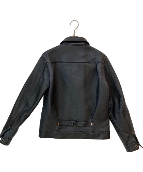 Y2 LEATHER（ワイツーレザー）Y2 LEATHER (ワイツーレザー) ECO HORSE TEA-CORE 大戦モデルGジャン レザートラッカージャケット ブラック サイズ:36の古着・服飾アイテム