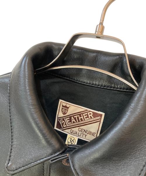 Y2 LEATHER（ワイツーレザー）Y2 LEATHER (ワイツーレザー) ECO HORSE TEA-CORE 大戦モデルGジャン レザートラッカージャケット ブラック サイズ:36の古着・服飾アイテム