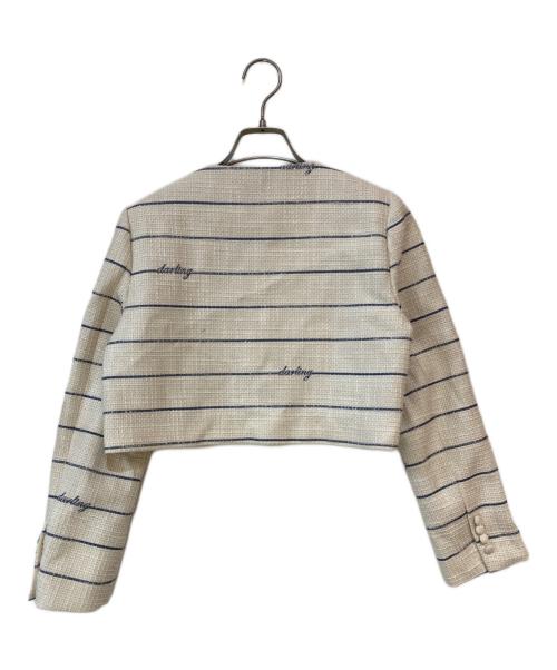 darich（ダーリッチ）darich (ダーリッチ) Darlingボーダーツイードジャケット アイボリー サイズ:Freeの古着・服飾アイテム