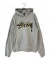 stussy（ステューシー）の古着「camo stock rim hoodie」｜グレー
