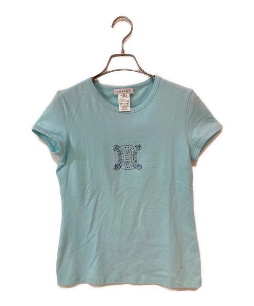 CELINE（セリーヌ）CELINE (セリーヌ) オールドスタッズTシャツ ブルー サイズ:Mの古着・服飾アイテム