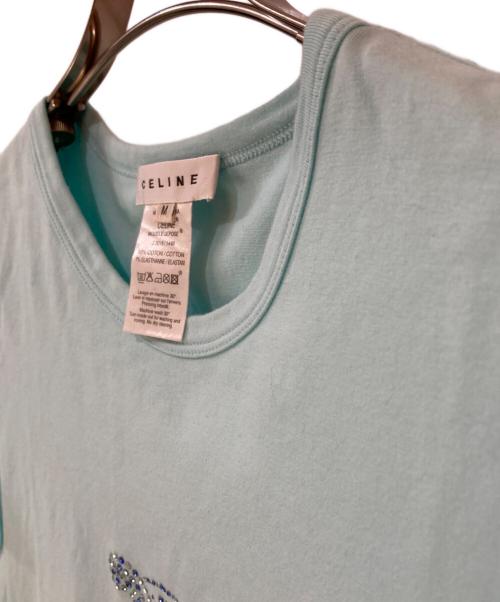CELINE（セリーヌ）CELINE (セリーヌ) オールドスタッズTシャツ ブルー サイズ:Mの古着・服飾アイテム