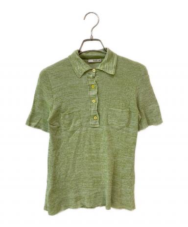 prada ポロシャツ 中古・古着通販】PRADA (プラダ) ニットポロシャツ グリーン サイズ:42