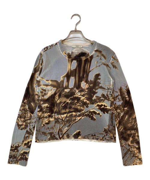 PRADA（プラダ）PRADA (プラダ) 04FW Roman Ruins Landscape Top ブルー サイズ:Mの古着・服飾アイテム