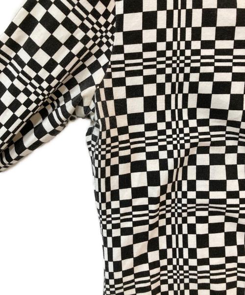 CELINE（セリーヌ）CELINE (セリーヌ) オールド幾何学カットソー ホワイト×ブラック サイズ:Mの古着・服飾アイテム