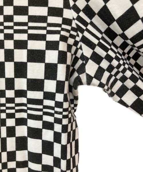 CELINE（セリーヌ）CELINE (セリーヌ) オールド幾何学カットソー ホワイト×ブラック サイズ:Mの古着・服飾アイテム