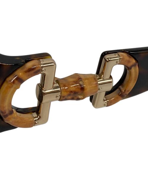 GUCCI（グッチ）GUCCI (グッチ) バンブーサングラス ブラウン サイズ:57□14の古着・服飾アイテム