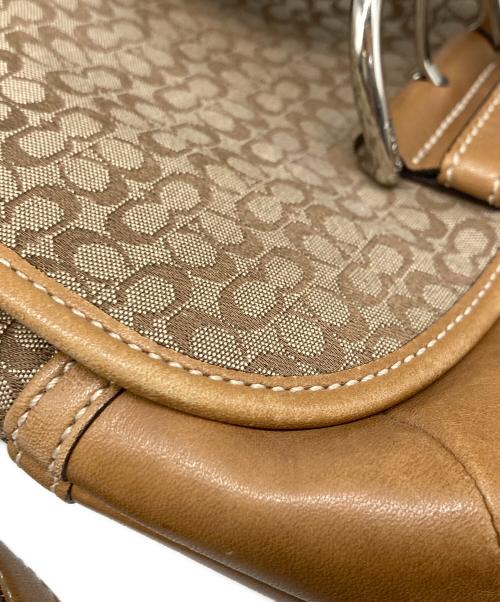 COACH（コーチ）COACH (コーチ) シグネチャーショルダーバッグ ベージュの古着・服飾アイテム