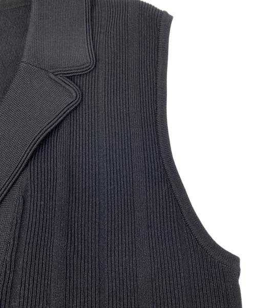 Diagram GRACE CONTINENTAL（ダイアグラム グレースコンチネンタル）Diagram GRACE CONTINENTAL (ダイアグラム グレースコンチネンタル) ダブルフロントニットジレ ブラック サイズ:36の古着・服飾アイテム