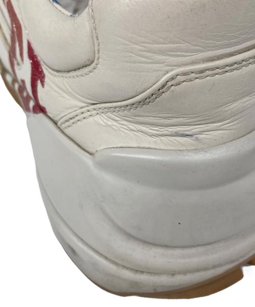 GUCCI（グッチ）GUCCI (グッチ) ライトングリッター ロゴ スニーカー ベージュ サイズ:36の古着・服飾アイテム