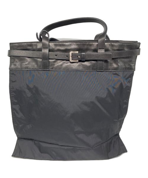 JIL SANDER（ジルサンダー）JIL SANDER (ジルサンダー) レザーナイロントートバッグ ブラックの古着・服飾アイテム