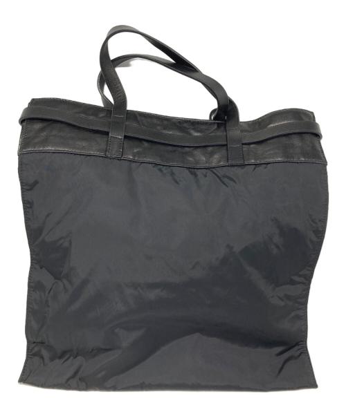 JIL SANDER（ジルサンダー）JIL SANDER (ジルサンダー) レザーナイロントートバッグ ブラックの古着・服飾アイテム