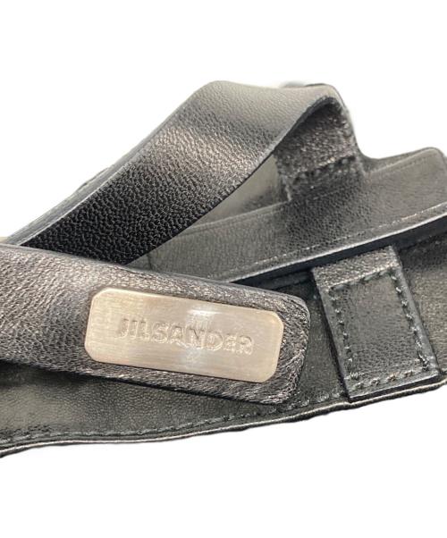 JIL SANDER（ジルサンダー）JIL SANDER (ジルサンダー) レザーナイロントートバッグ ブラックの古着・服飾アイテム