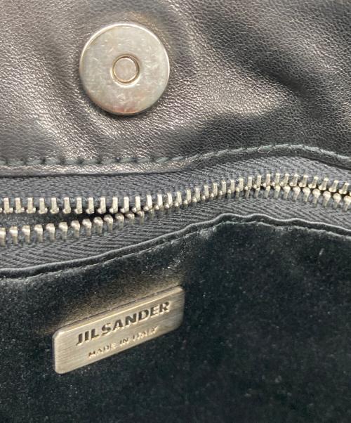 JIL SANDER（ジルサンダー）JIL SANDER (ジルサンダー) レザーナイロントートバッグ ブラックの古着・服飾アイテム
