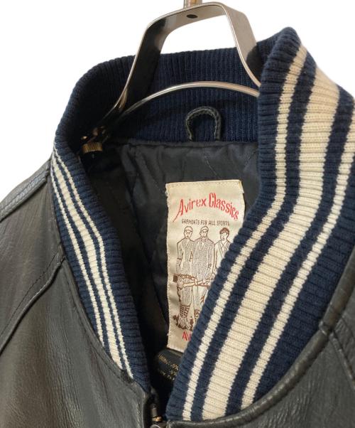 AVIREX（アヴィレックス）AVIREX (アヴィレックス) 50周年記念モデル オールレザースタジャン ブラック サイズ:XLの古着・服飾アイテム