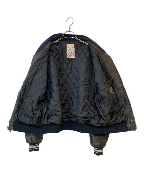 AVIREX（アヴィレックス）AVIREX (アヴィレックス) 50周年記念モデル オールレザースタジャン ブラック サイズ:XLの古着・服飾アイテム