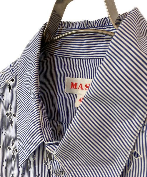 masu（エムエーエスユー）masu (エムエーエスユー) 23SS DIAMOND-CUT SHIRT ブルー サイズ:48の古着・服飾アイテム