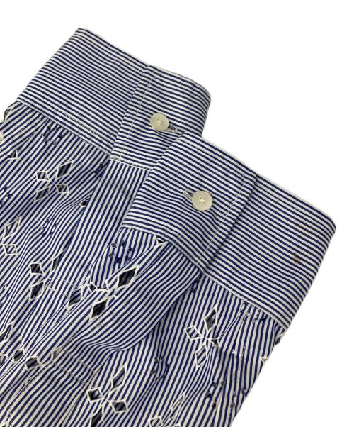 masu（エムエーエスユー）masu (エムエーエスユー) 23SS DIAMOND-CUT SHIRT ブルー サイズ:48の古着・服飾アイテム