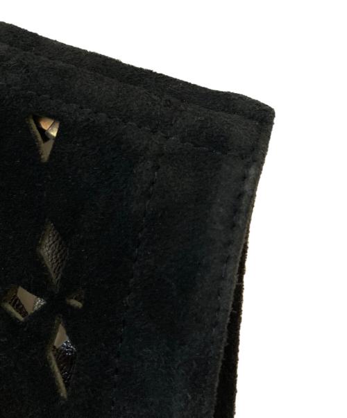 masu（エムエーエスユー）masu (エムエーエスユー) 23SS DIAMOND-CUT LEATHER VEST ブラック サイズ:46の古着・服飾アイテム