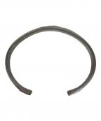 GUCCIグッチ）の古着「レザーコンビバングル」｜シルバー