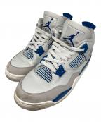 NIKEナイキ）の古着「AIR JORDAN 4 RETRO エアジョーダン 4 レトロ / ミッドカットスニーカー」｜OFF-WHITE/MILITARY B