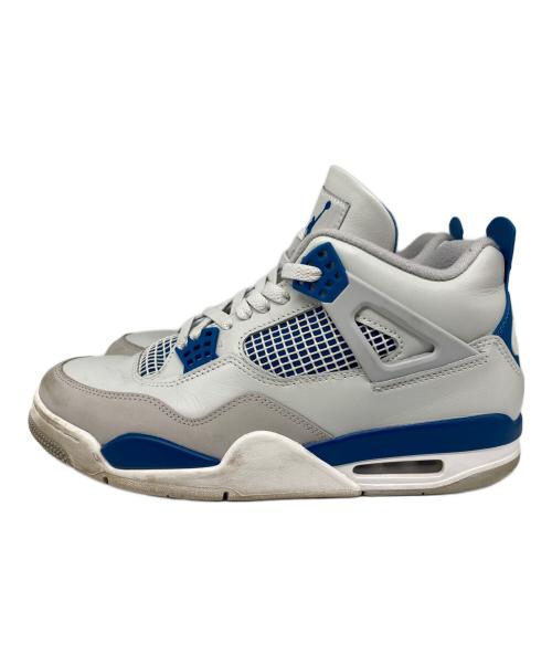 NIKE（ナイキ）NIKE (ナイキ) AIR JORDAN 4 RETRO エアジョーダン 4 レトロ / ミッドカットスニーカー OFF-WHITE/MILITARY BLUE サイズ:28の古着・服飾アイテム