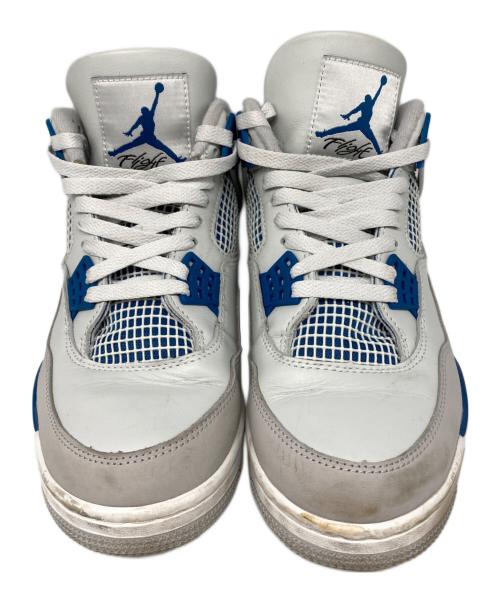 NIKE（ナイキ）NIKE (ナイキ) AIR JORDAN 4 RETRO エアジョーダン 4 レトロ / ミッドカットスニーカー OFF-WHITE/MILITARY BLUE サイズ:28の古着・服飾アイテム