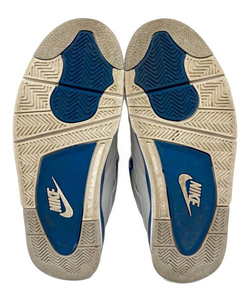 NIKE（ナイキ）NIKE (ナイキ) AIR JORDAN 4 RETRO エアジョーダン 4 レトロ / ミッドカットスニーカー OFF-WHITE/MILITARY BLUE サイズ:28の古着・服飾アイテム