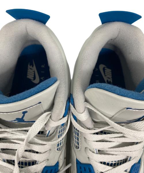 NIKE（ナイキ）NIKE (ナイキ) AIR JORDAN 4 RETRO エアジョーダン 4 レトロ / ミッドカットスニーカー OFF-WHITE/MILITARY BLUE サイズ:28の古着・服飾アイテム