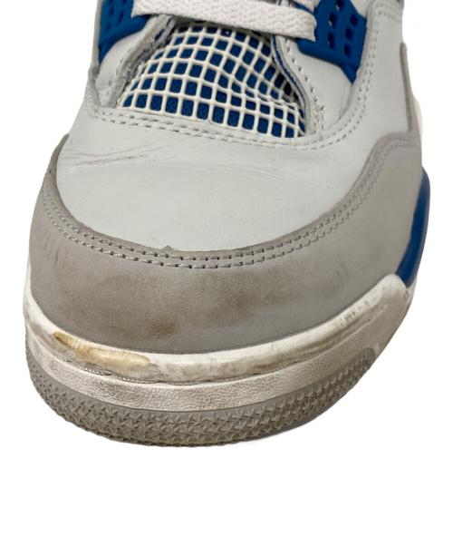 NIKE（ナイキ）NIKE (ナイキ) AIR JORDAN 4 RETRO エアジョーダン 4 レトロ / ミッドカットスニーカー OFF-WHITE/MILITARY BLUE サイズ:28の古着・服飾アイテム