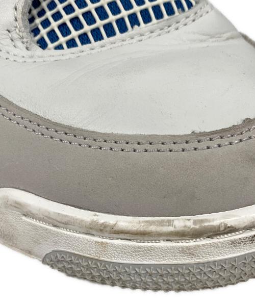 NIKE（ナイキ）NIKE (ナイキ) AIR JORDAN 4 RETRO エアジョーダン 4 レトロ / ミッドカットスニーカー OFF-WHITE/MILITARY BLUE サイズ:28の古着・服飾アイテム