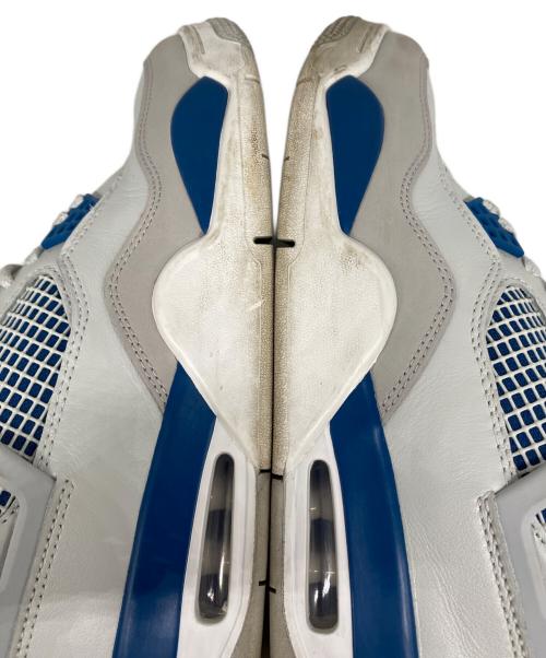 NIKE（ナイキ）NIKE (ナイキ) AIR JORDAN 4 RETRO エアジョーダン 4 レトロ / ミッドカットスニーカー OFF-WHITE/MILITARY BLUE サイズ:28の古着・服飾アイテム