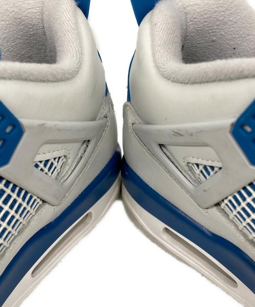 NIKE（ナイキ）NIKE (ナイキ) AIR JORDAN 4 RETRO エアジョーダン 4 レトロ / ミッドカットスニーカー OFF-WHITE/MILITARY BLUE サイズ:28の古着・服飾アイテム