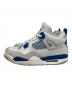 NIKE (ナイキ) AIR JORDAN 4 RETRO エアジョーダン 4 レトロ / ミッドカットスニーカー OFF-WHITE/MILITARY BLUE サイズ:28：15000円