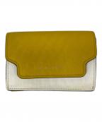 MARNIマルニ）の古着「SAFFIANO LEATHER TRI-FOLD WALLET 3つ折り財布」｜イエロー