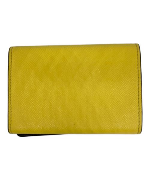 MARNI（マルニ）MARNI (マルニ) SAFFIANO LEATHER TRI-FOLD WALLET 3つ折り財布 イエローの古着・服飾アイテム
