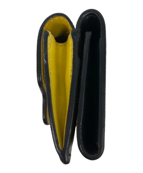 MARNI（マルニ）MARNI (マルニ) SAFFIANO LEATHER TRI-FOLD WALLET 3つ折り財布 イエローの古着・服飾アイテム