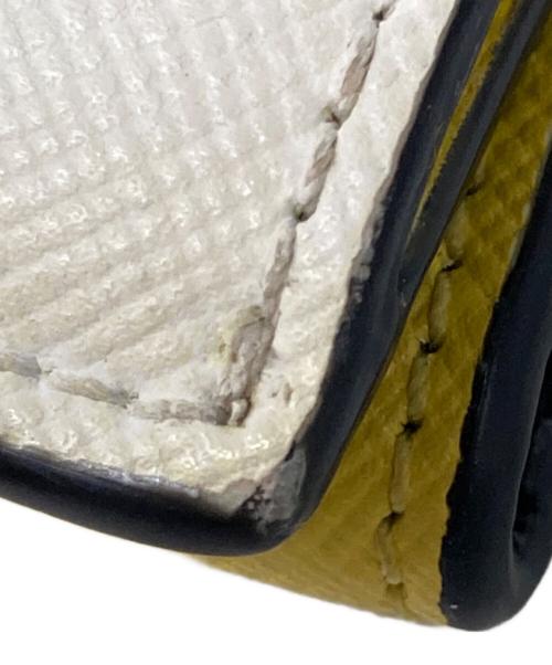 MARNI（マルニ）MARNI (マルニ) SAFFIANO LEATHER TRI-FOLD WALLET 3つ折り財布 イエローの古着・服飾アイテム