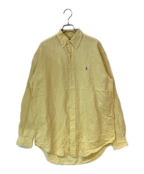 RALPH LAUREN（ラルフローレン）RALPH LAUREN (ラルフローレン) BLAKE シルクリネンシャツ イエロー サイズ:Sの古着・服飾アイテム