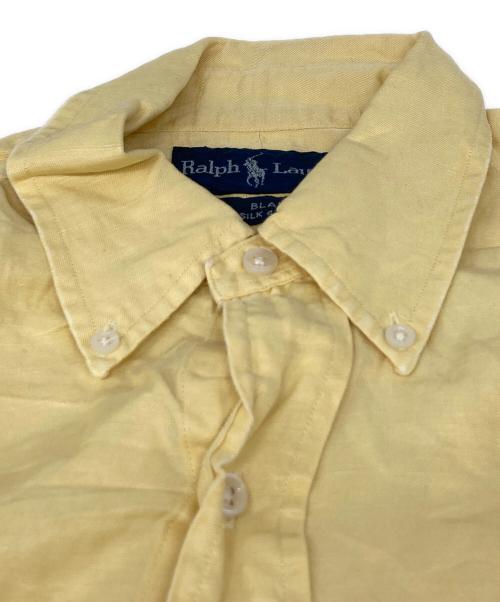 RALPH LAUREN（ラルフローレン）RALPH LAUREN (ラルフローレン) BLAKE シルクリネンシャツ イエロー サイズ:Sの古着・服飾アイテム