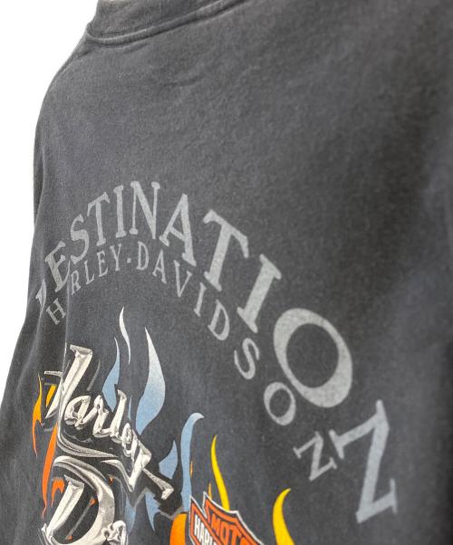 HARLEY-DAVIDSON（ハーレーダビッドソン）HARLEY-DAVIDSON (ハーレーダビッドソン) 両面プリントカットソー ブラック サイズ:XLの古着・服飾アイテム