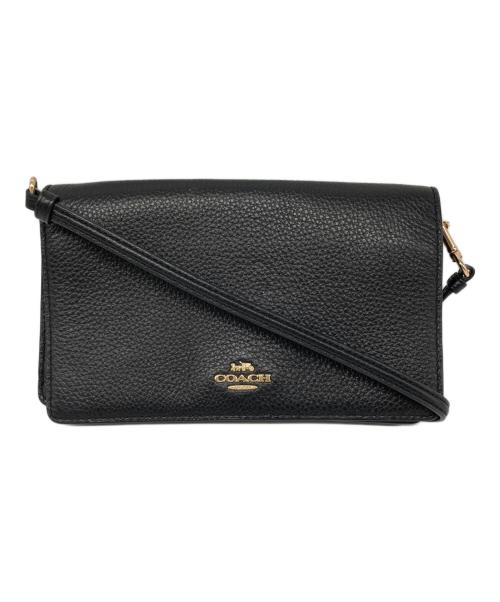 COACH（コーチ）COACH (コーチ) アンナ フォルドオーバー クロスボディ クラッチ ブラックの古着・服飾アイテム