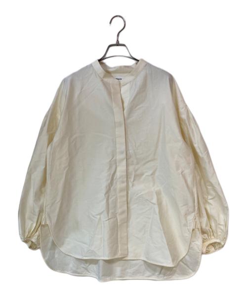 ebure（エブール）ebure (エブール) ハイカウントコットンサテンブラウス アイボリー サイズ:38の古着・服飾アイテム
