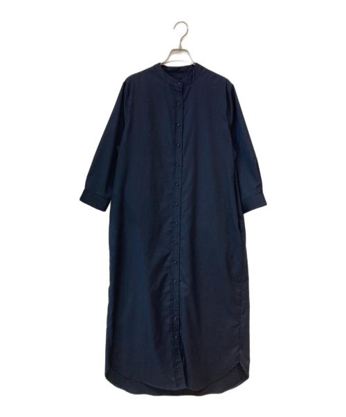 SOEJU（ソージュ）SOEJU (ソージュ) バンドカラーシャツワンピース ネイビー サイズ:Tの古着・服飾アイテム