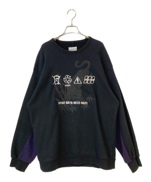 SHAREEF（シャリーフ）SHAREEF (シャリーフ) 虎emb. BIG SWEAT　ビッグ・スウェット ブラック サイズ:2の古着・服飾アイテム