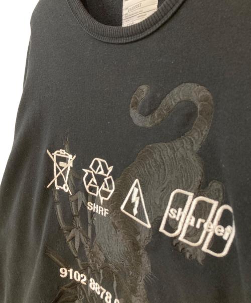 SHAREEF（シャリーフ）SHAREEF (シャリーフ) 虎emb. BIG SWEAT　ビッグ・スウェット ブラック サイズ:2の古着・服飾アイテム
