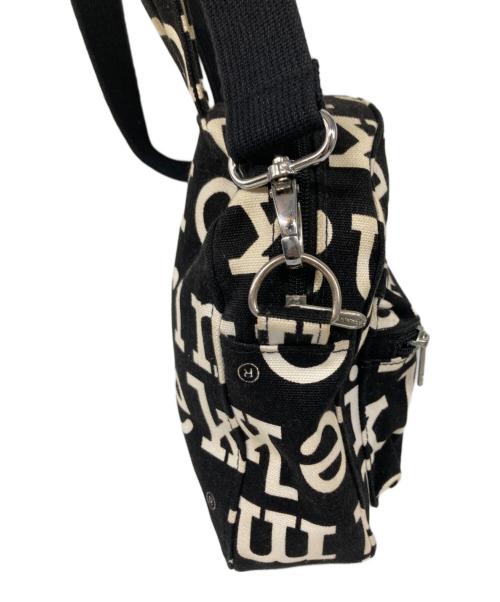 marimekko（マリメッコ）marimekko (マリメッコ) KASTE LOGO ショルダーバッグ ブラックの古着・服飾アイテム