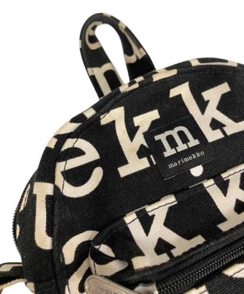marimekko（マリメッコ）marimekko (マリメッコ) KASTE LOGO ショルダーバッグ ブラックの古着・服飾アイテム